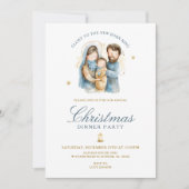 Glorie aan de pasgeboren koning kerstdiner kaart (Voorkant)