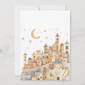 Glorie aan de pasgeboren koning kerstdiner kaart (Achterkant)