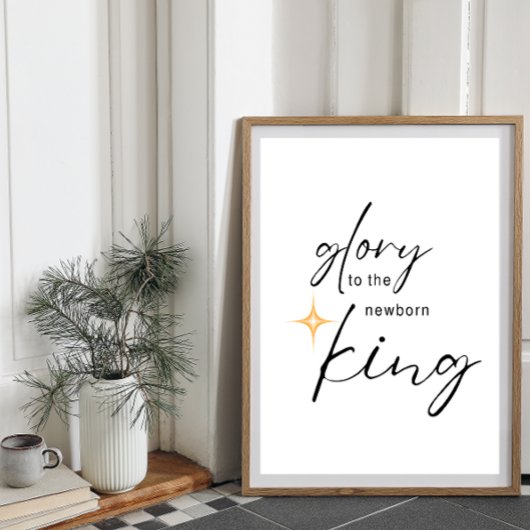 Glorie aan de pasgeboren Koning Print