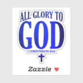 Glorie aan God Christelijk Sticker (Vel)
