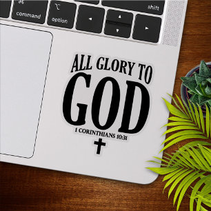 Glorie aan God Christelijk Sticker