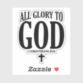 Glorie aan God Christelijk Sticker (Vel)