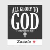 Glorie aan God Christelijk Sticker (Vel)