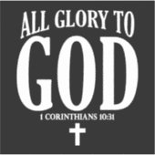 Glorie aan God Christelijk Sticker (Voorkant)