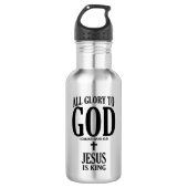 Glorie aan God Christelijk Waterfles (Voorkant)