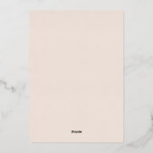 Glorie aan God | Gouden religieuze kerstkerk Folie Feestdagenkaart (Achterkant)