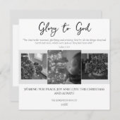 Glorie aan God Modern Simple Scripture Kerstmis Feestdagenkaart (Voorkant / Achterkant)