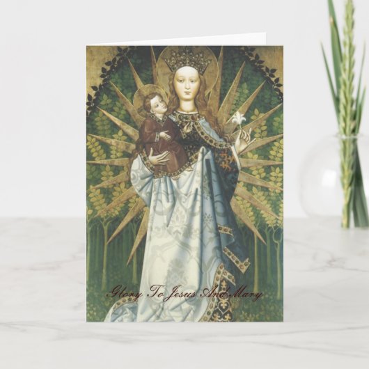 glorie aan Jesus en Mary Kaart (Voorkant)