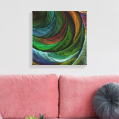 Glorie Modern Abstract Kunstpatroon Zwart-wit Canvas Afdruk (Insitu (Woonkamer))