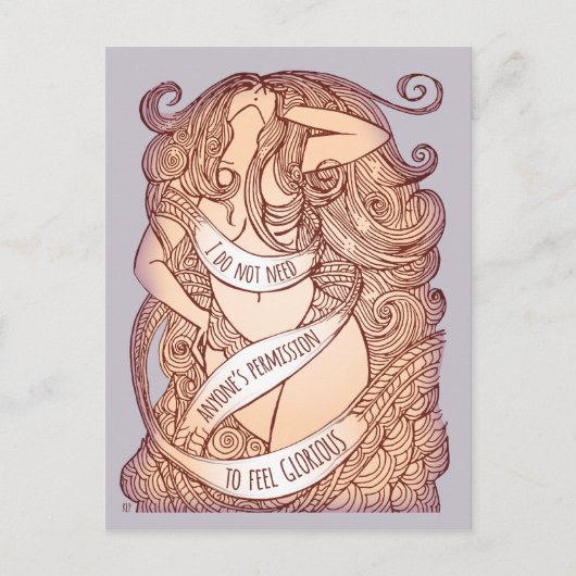 Glorieus Briefkaart in het Lila (Voorkant)