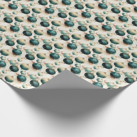 Glorieus groen: groen en goud cadeaupapier (Hoek)