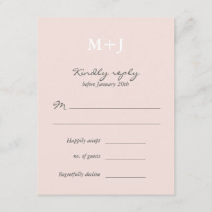 Glorieus Landelijk Monogram Krans Bruiloft RSVP an Kaartje