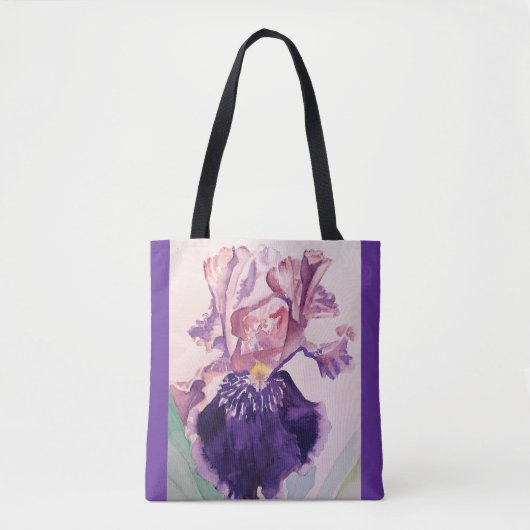 Glorieuse aquarelle violette Sac floral de fleur d (Devant)