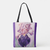 Glorieuse aquarelle violette Sac floral de fleur d (Dos)