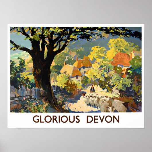 Glorieux Devon Angleterre vintage travel Poster (Devant)