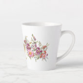 Glorieuze bloem Garland gepersonaliseerd Latte Mok (Rechts)