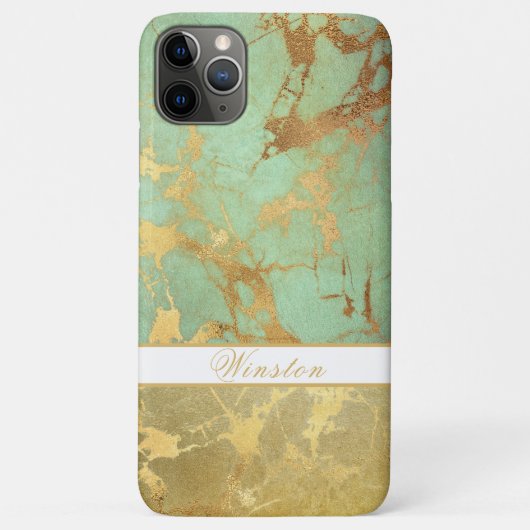GLORIEUZE MARBLE LOOK, EDITABLE MONOGRAM Case-Mate iPhone CASE (Achterkant)