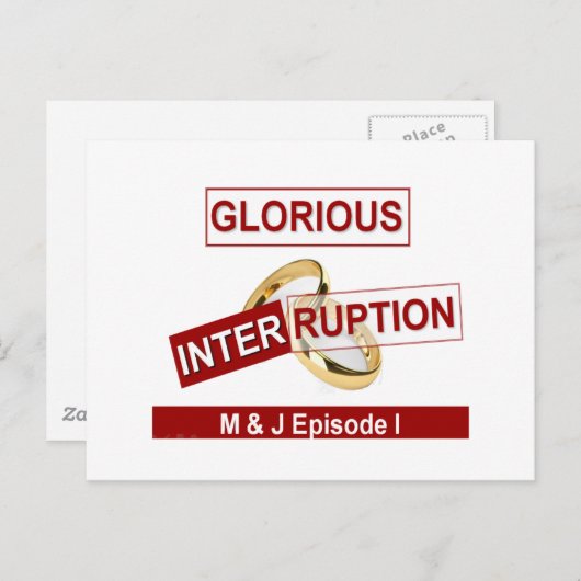 Glorieuze onderbreking: een gouden begin briefkaart (Voorkant / Achterkant)