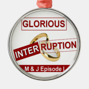 Glorieuze onderbreking: een gouden begin metalen ornament