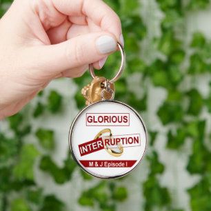 Glorieuze onderbreking: een gouden begin sleutelhanger