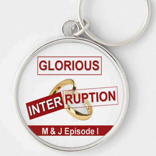 Glorieuze onderbreking: een gouden begin sleutelhanger (Voorkant)