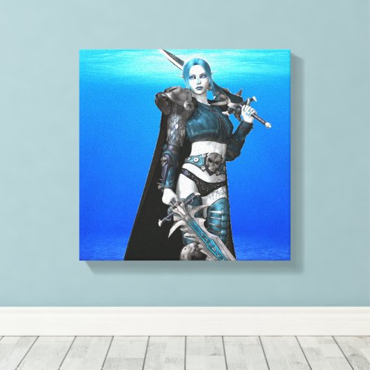 Glorieuze Valkyrie Canvas Prints (Insitu (Houten vloer))