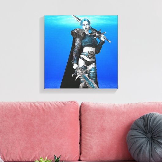 Glorieuze Valkyrie Canvas Prints (Insitu (Woonkamer))