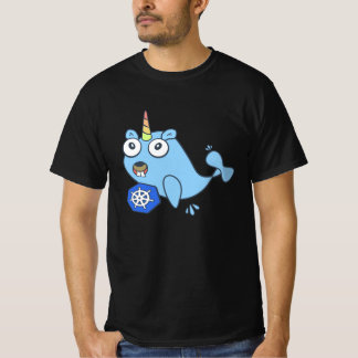 Glorigopher Docker unicorn met Kubernetes T-shirt