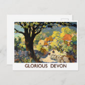 Glorious Devon England vintage Briefkaart (Voorkant / Achterkant)