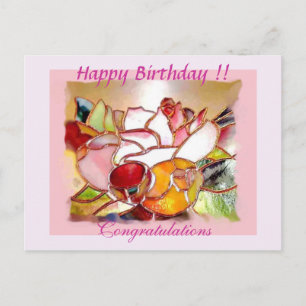 " Glorious Flower " Verjaardagskaart Briefkaart