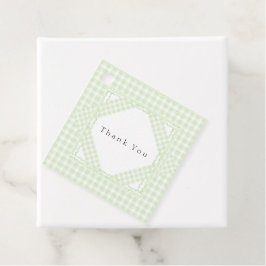 Glorious Green Gingham Bedankjes Labels