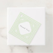 Glorious Green Gingham Bedankjes Labels (In situ)