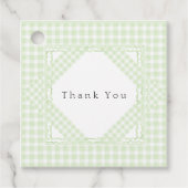 Glorious Green Gingham Bedankjes Labels (Voorkant)