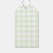 Glorious Green Gingham Cadeaulabel (Achterkant)