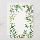 Glorious Greenery Wreath | Uitnodiging tot Baby sh (Achterkant)