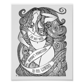 Glorious Medium Print in Grey Foto Afdruk