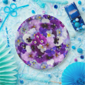 Glorious Pansies Papieren Bordje (Feest)