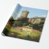 Glorious Past (Medieval Castle & Jousting Knight) Cadeaupapier (Uitgerold)