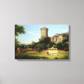 Glorious Past (Medieval Castle & Jousting Knight) Canvas Afdruk (Voorkant)