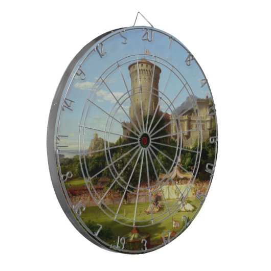 Glorious Past (middeleeuwse joust) ( kunst) Dartbord (Voorkant Links)