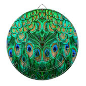 Glorious Peacock Feathers Dartbord (Voorkant)