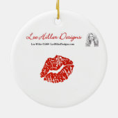 Glorious Peacock Feathers Keramisch Ornament (Achterkant)