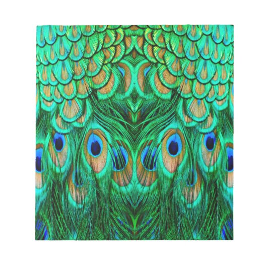 Glorious Peacock Feathers Notitieblok (Voorkant)