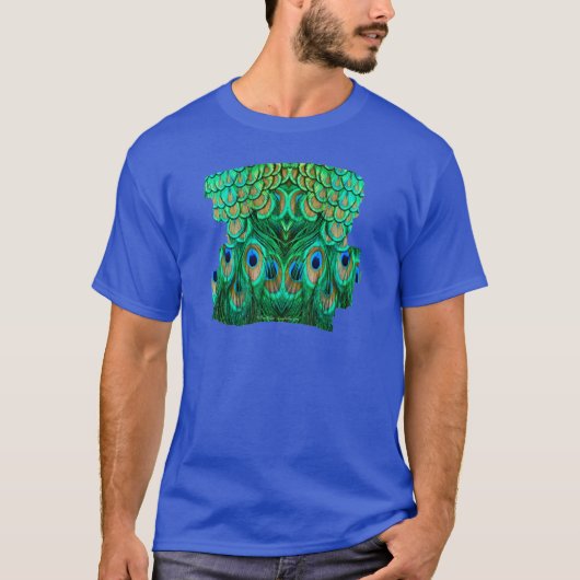 Glorious Peacock Feathers T-shirt (Voorkant)