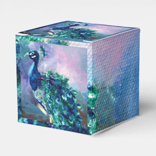 Glorious Peacock II Bedankdoosjes (Voorkant Zijde)