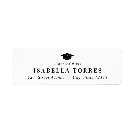 Glorious Peak Afstuderen-adreslabel Etiket (Voorkant)