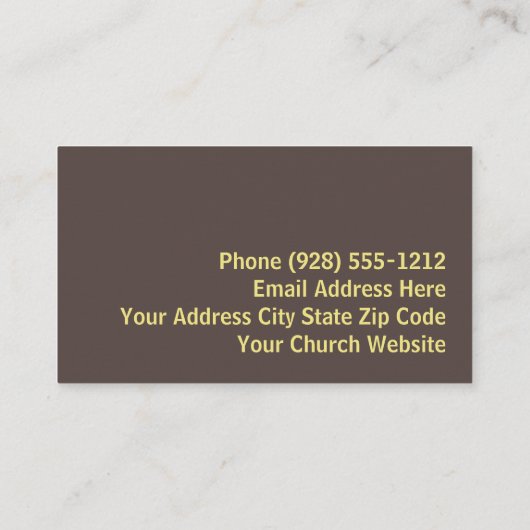 Glorious Sunrise Gold Cross Church Visitekaartjes (Achterkant)