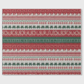 Glorious Tacky Ugly Christmas Sweater Design Cadeaupapier (Vlak)