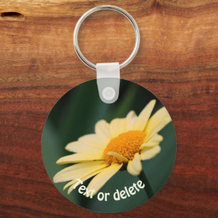 Glorious Yellow Daisy Flower Personalized Sleutelhanger
