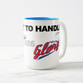 Glory 10U AZ Coffee-mok. Tweekleurige Koffiemok (Voorkant rechts)